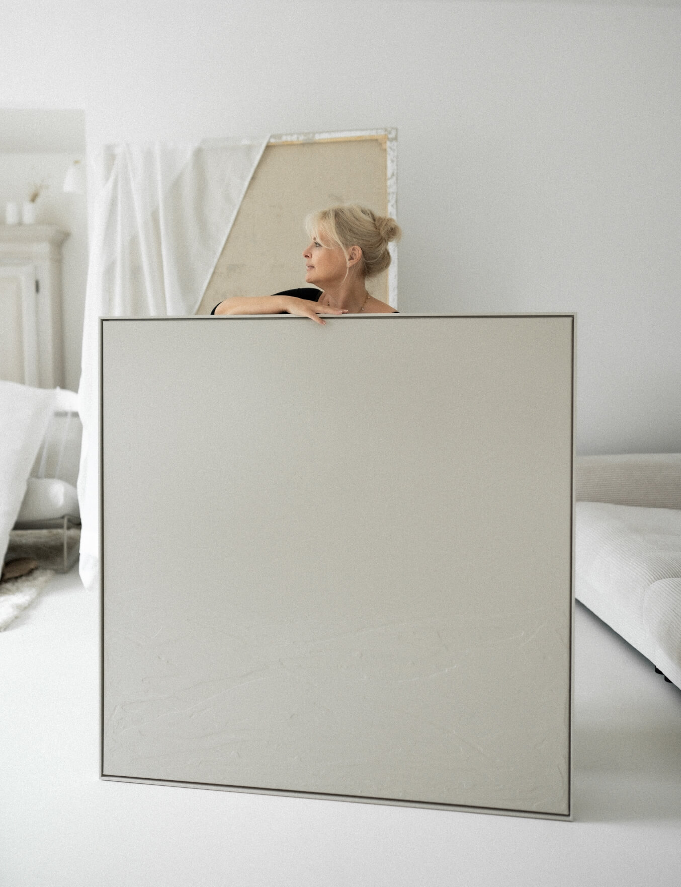 Michaela Schiffers mit Ihrem Kunstwerk